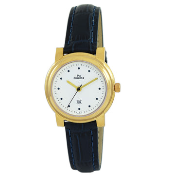 Maxima GOLD Women White Dial Analogue Watch - 57582LMLY